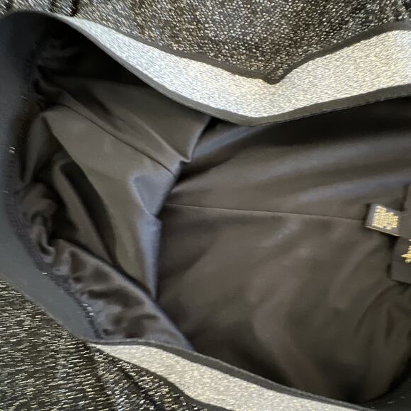 Melissa Paige Wide Leg Pants Pull On Black Silver Womens Medium Glitter Sparkle - Picture 9 of 16